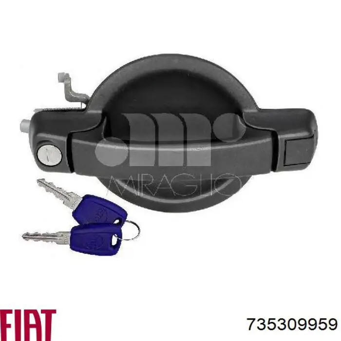 735309959 Fiat/Alfa/Lancia Klamka drzwi przednich zewnętrzna prawa