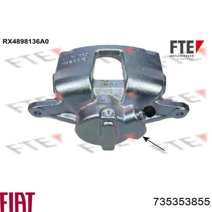 Zacisk hamulcowy tylny lewy Fiat/Alfa/Lancia 735353855 cena, od 52,44 USD