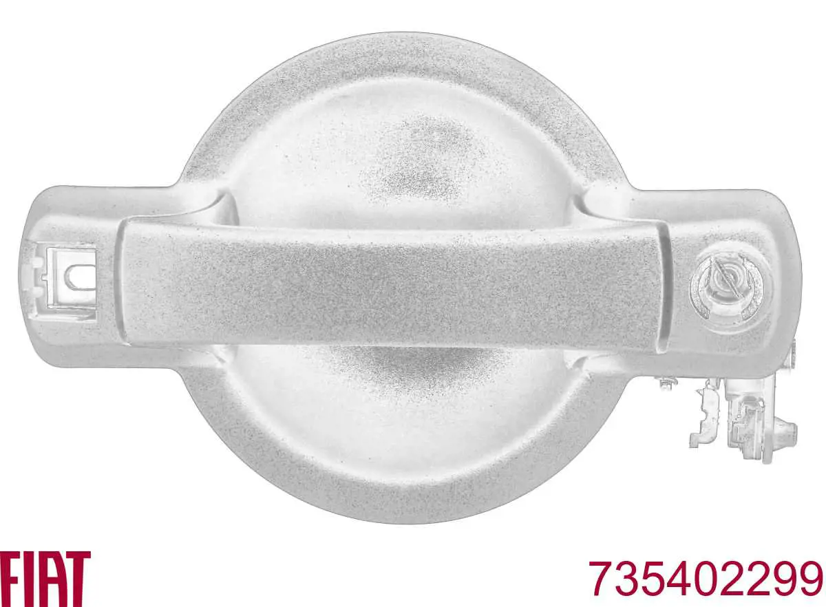 Klamka drzwi tylnych skrzydłowych lewa zewnętrzna Fiat/Alfa/Lancia 735402299 cena, od 50,46 USD