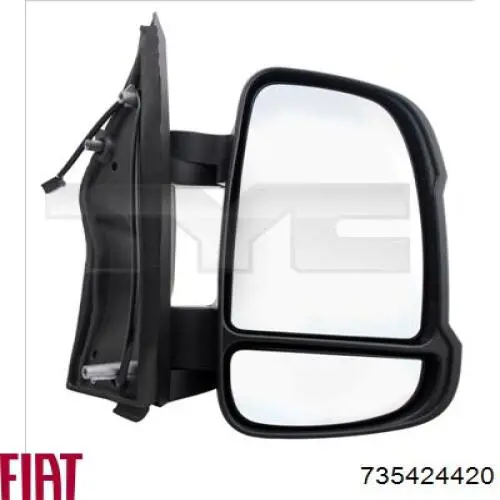 Do koszyka 735424420 Fiat/Alfa/Lancia Lusterko wsteczne lewe