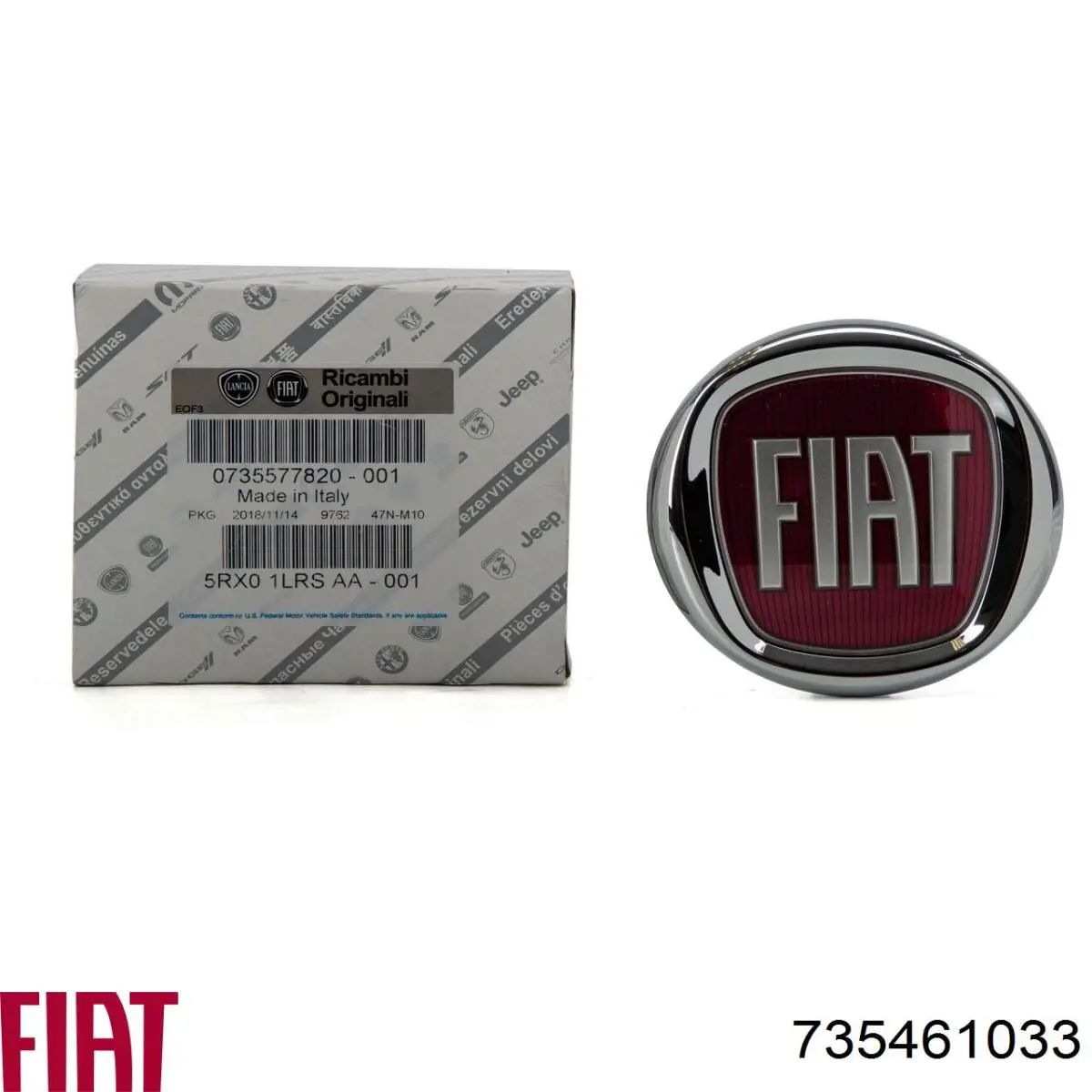 735461033 Fiat/Alfa/Lancia Emblemat na klapę bagaznika (znaczek firmowy)