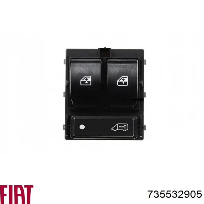 735532905 Fiat/Alfa/Lancia Panel przyciskowy sterowania podnośnikiem szyby przedni lewy