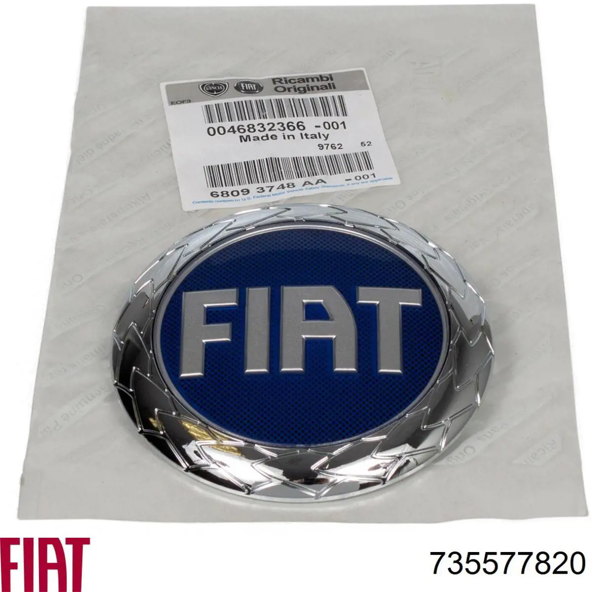 Emblemat na klapę bagaznika (znaczek firmowy) Fiat/Alfa/Lancia 735577820 cena, od 105,87 USD