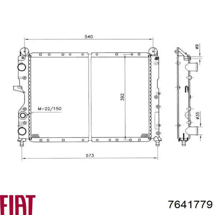 Chłodnica silnika Fiat/Alfa/Lancia 7641779 cena, od 53,06 USD