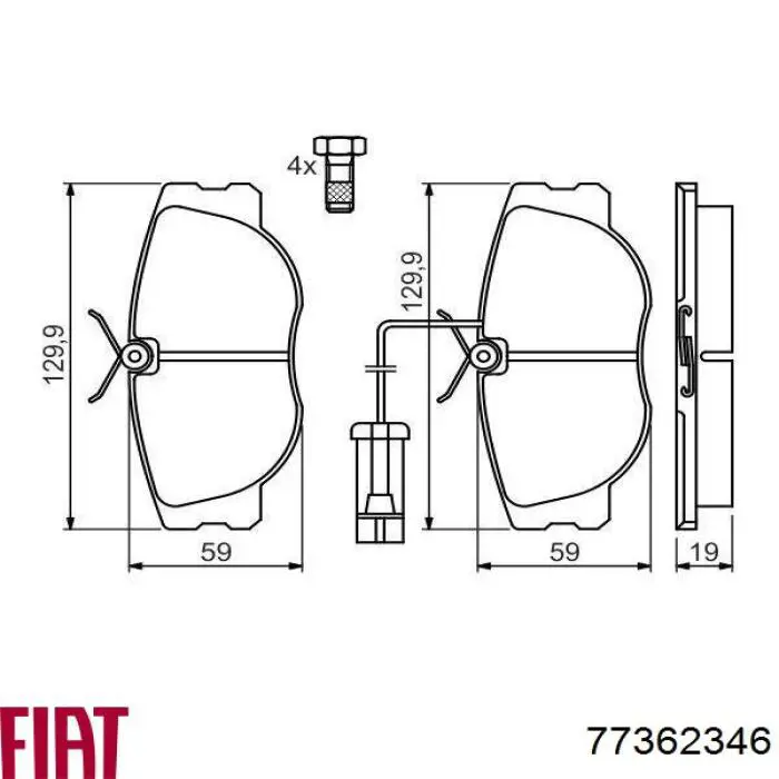 Klocki hamulcowe przednie tarczowe Alfa Romeo 164 (164)