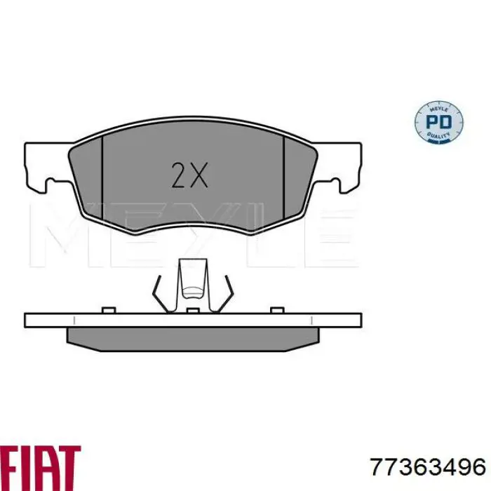 Klocki hamulcowe przednie tarczowe 77363496 Fiat/Alfa/Lancia