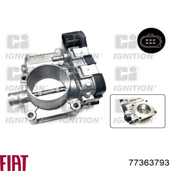 77363793 Fiat/Alfa/Lancia Przepustnica, komplet