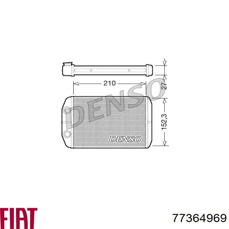 Chłodnica nagrzewnicy (ogrzewacza) Fiat/Alfa/Lancia 77364969 cena, od 59,59 USD