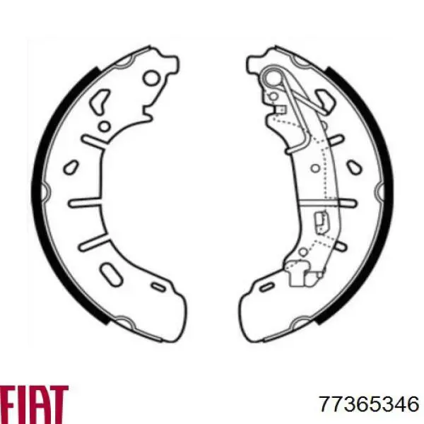 Do koszyka 77365346 Fiat/Alfa/Lancia Klocki hamulcowe tylne bębnowe