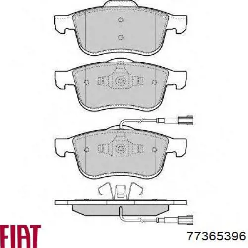 Do koszyka 77365396 Fiat/Alfa/Lancia Klocki hamulcowe przednie tarczowe