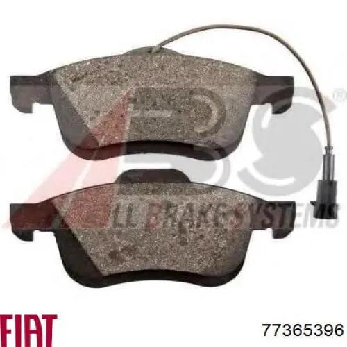 Klocki hamulcowe przednie tarczowe Fiat/Alfa/Lancia 77365396
