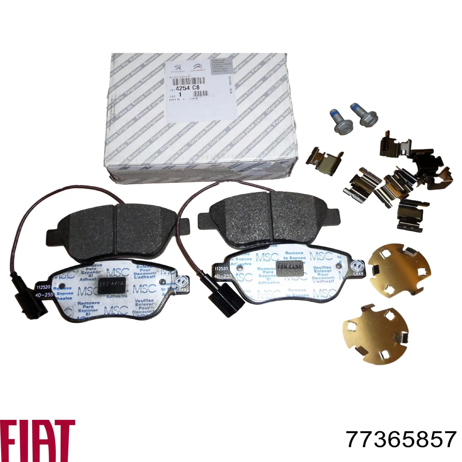 Do koszyka 77365857 Fiat/Alfa/Lancia Klocki hamulcowe przednie tarczowe