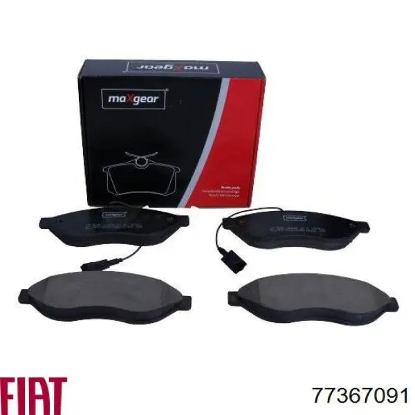 Do koszyka 77367091 Fiat/Alfa/Lancia Klocki hamulcowe przednie tarczowe