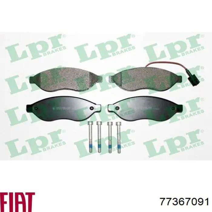 Klocki hamulcowe przednie tarczowe Fiat/Alfa/Lancia 77367091 cena, od 29,53 USD