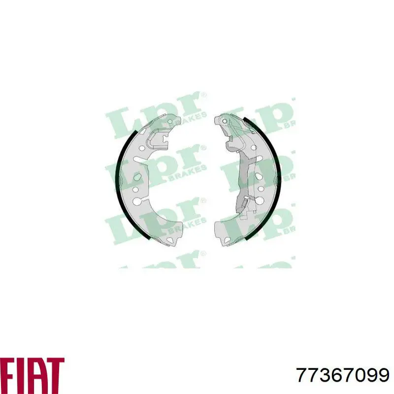Do koszyka 77367099 Fiat/Alfa/Lancia Klocki hamulcowe tylne bębnowe