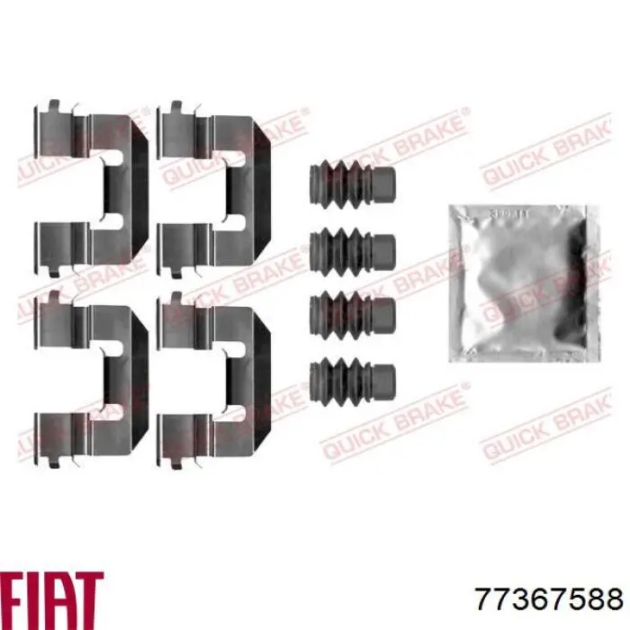 Zestaw naprawczy zacisku hamulcowego przedniego Fiat Tipo EGEA sedana (356) (2015 - 2026) cena, od 11,61 USD
