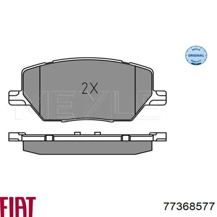 Do koszyka 77368577 Fiat/Alfa/Lancia Klocki hamulcowe przednie tarczowe