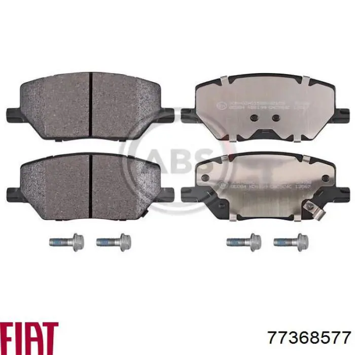 Klocki hamulcowe przednie tarczowe Fiat/Alfa/Lancia 77368577 cena, od 36,98 USD