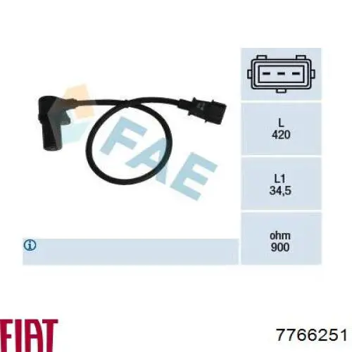 7766251 Fiat/Alfa/Lancia czujnik położenia wału korbowego
