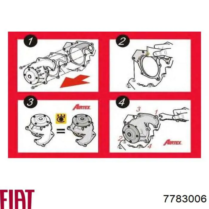 Pompa chłodząca wodna 7783006 Fiat/Alfa/Lancia