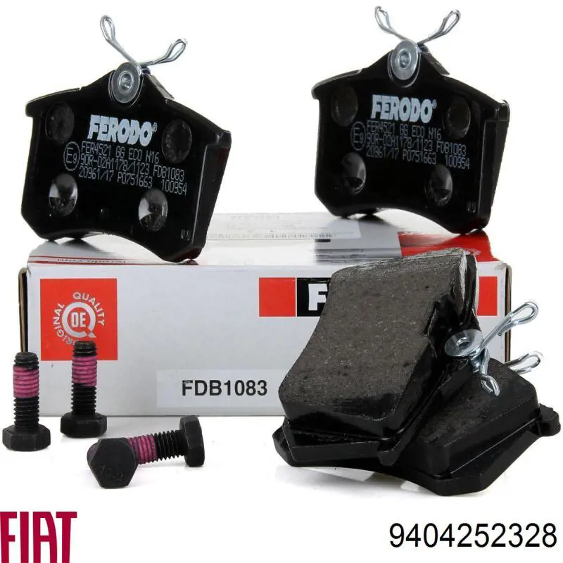 Okładziny (klocki) do hamulców tarczowych tylne Fiat/Alfa/Lancia 9404252328 cena, od 12,71 USD