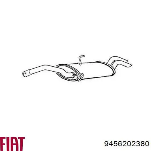 Tłumik, tylna część Fiat/Alfa/Lancia 9456202380 cena, od 139,46 USD