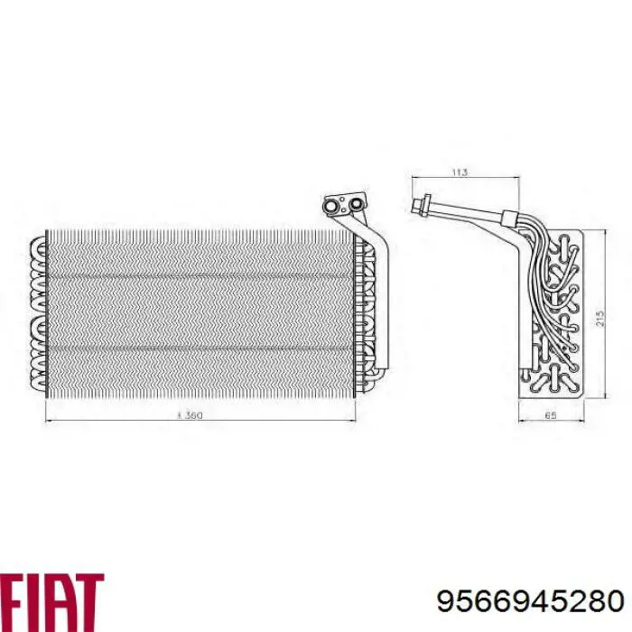 9566945280 Fiat/Alfa/Lancia Parownik klimatyzacji