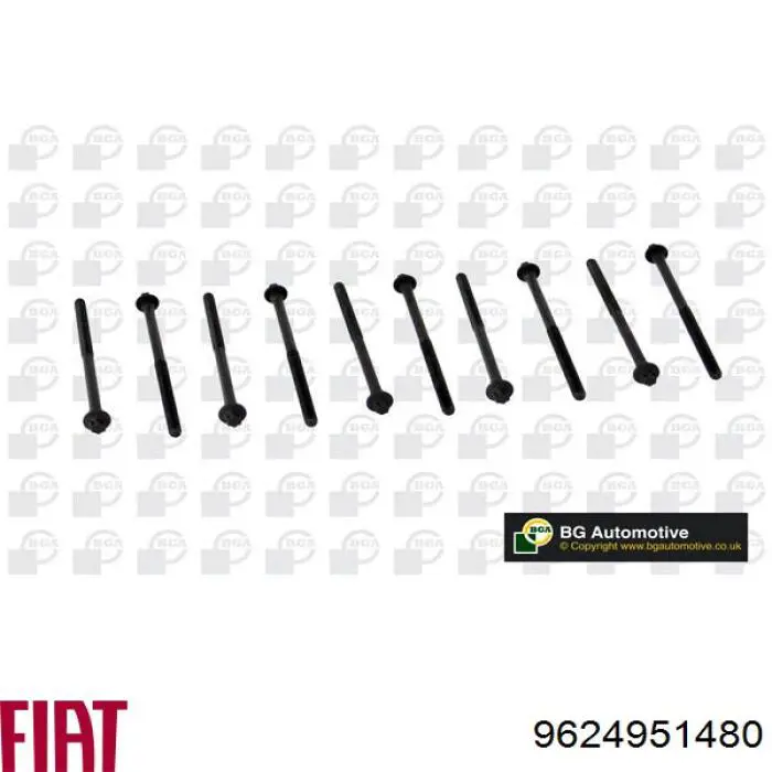 Śruba głowicy cylindrów 9624951480 Fiat/Alfa/Lancia