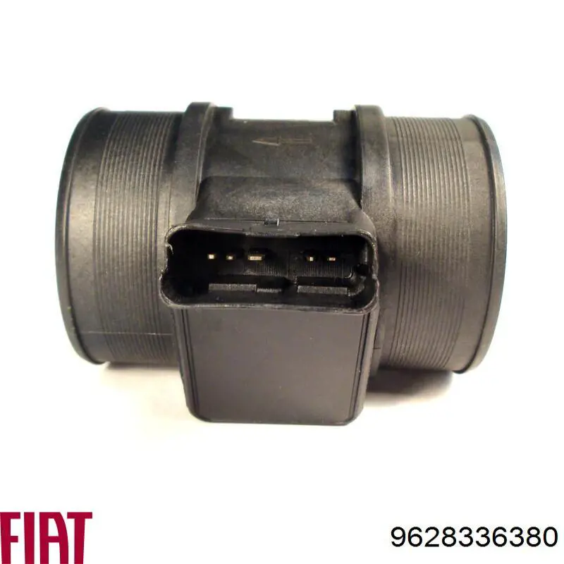 Do koszyka 9628336380 Fiat/Alfa/Lancia Czujnik przepływu powietrza, przepływomierz powietrza M.A.F.