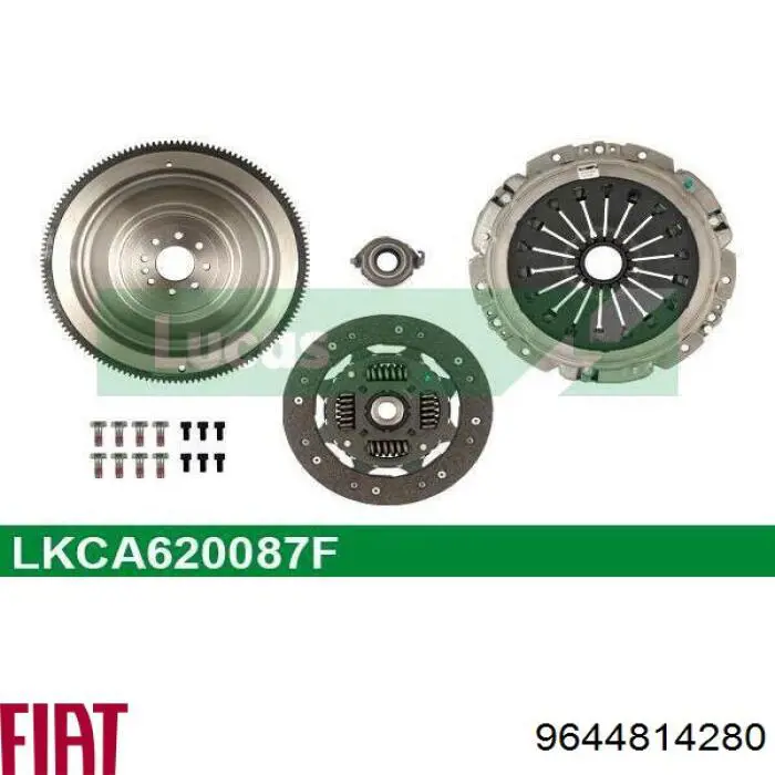 Zestaw sprzęgła (3 części) Fiat/Alfa/Lancia 9644814280 cena, od 211,12 USD