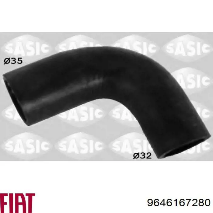 Do koszyka 9646167280 Fiat/Alfa/Lancia Przewód (króciec) termostatu