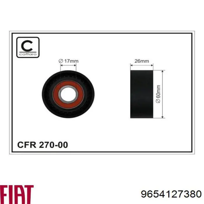 Do koszyka 9654127380 Fiat/Alfa/Lancia Napinacz paska napędowego