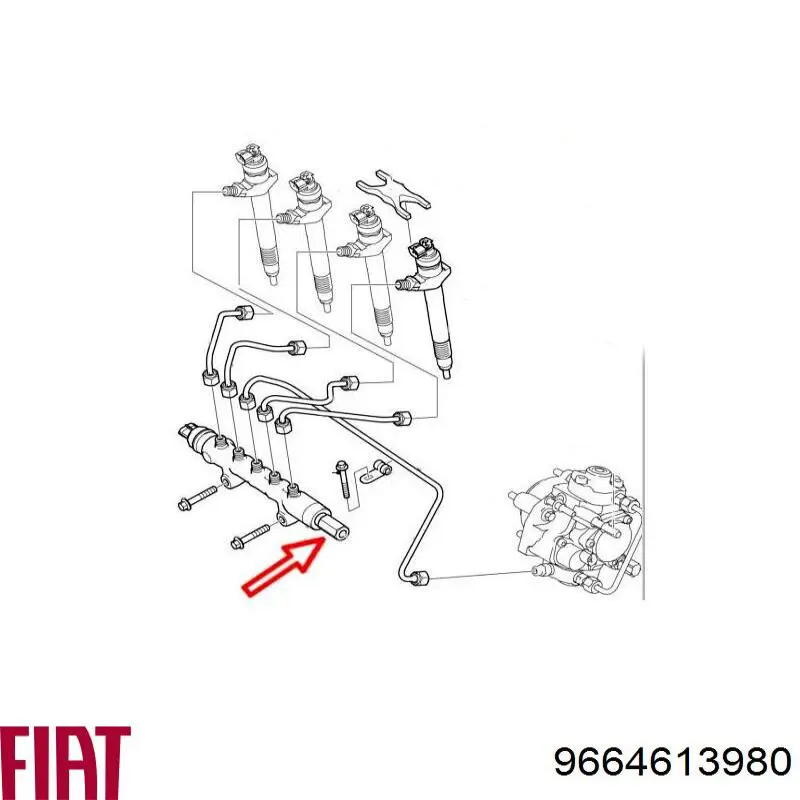 9664613980 Fiat/Alfa/Lancia Regulator ciśnienia paliwa w listwie paliwowej