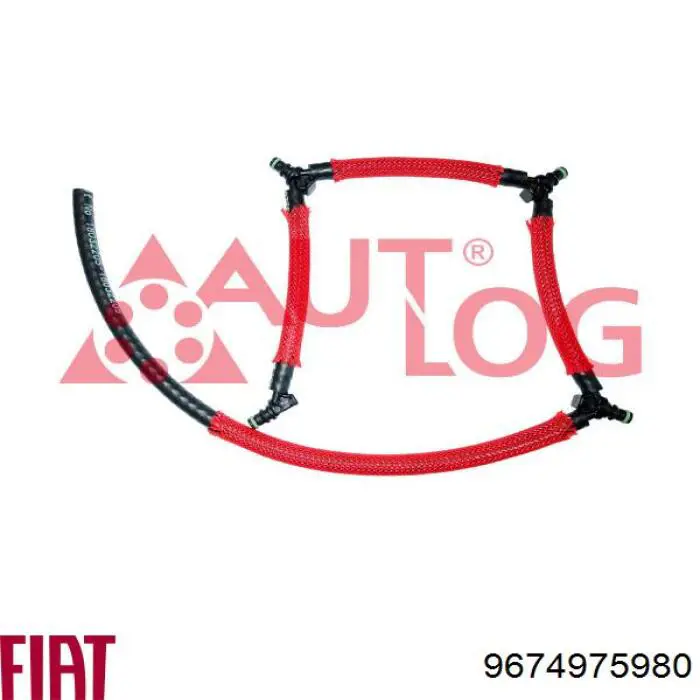 Rurka paliwa, zwrotna od wtryskiwaczy Fiat/Alfa/Lancia 9674975980