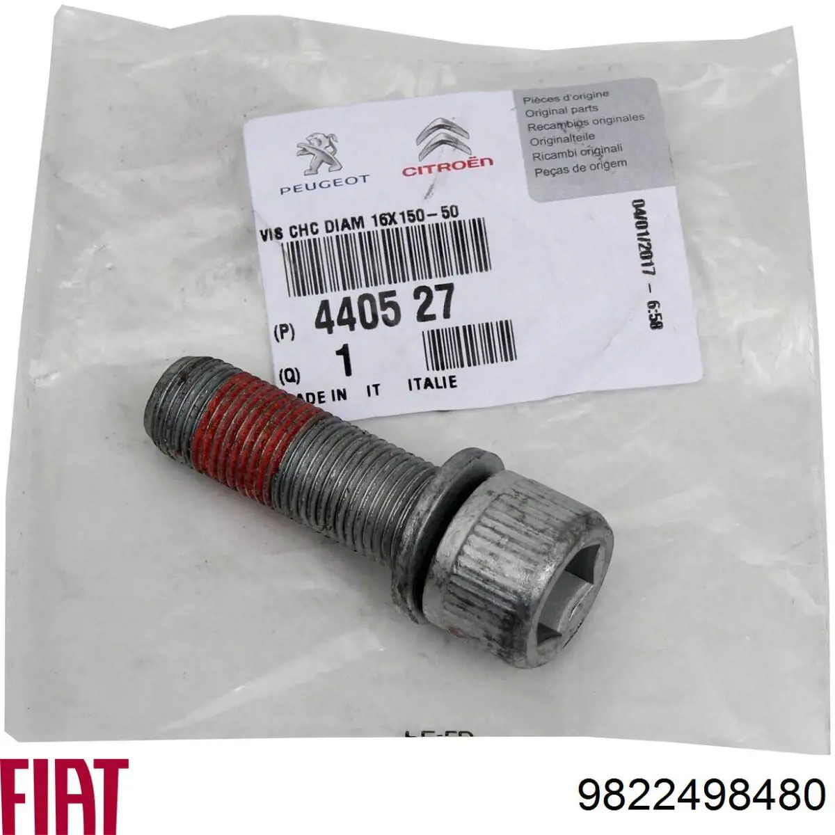 Uszczelniacz półosi lewej mostu przedniego 9822498480 Fiat/Alfa/Lancia