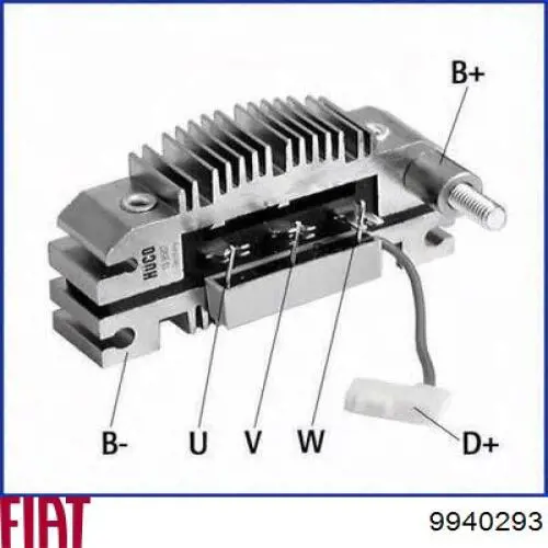 Mostek prostowniczy alternatora = Moster diodowy alternatora Fiat/Alfa/Lancia 9940293 cena, od 18,46 USD