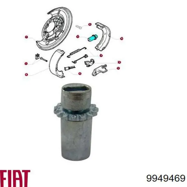 Do koszyka 9949469 Fiat/Alfa/Lancia Regulator tylnego bębna hamulcowego