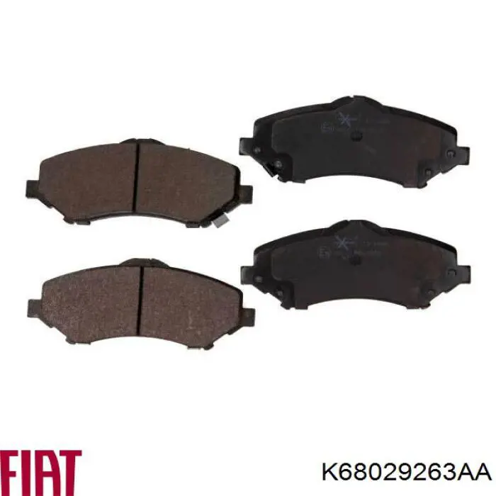 Klocki hamulcowe przednie tarczowe K68029263AA Fiat/Alfa/Lancia