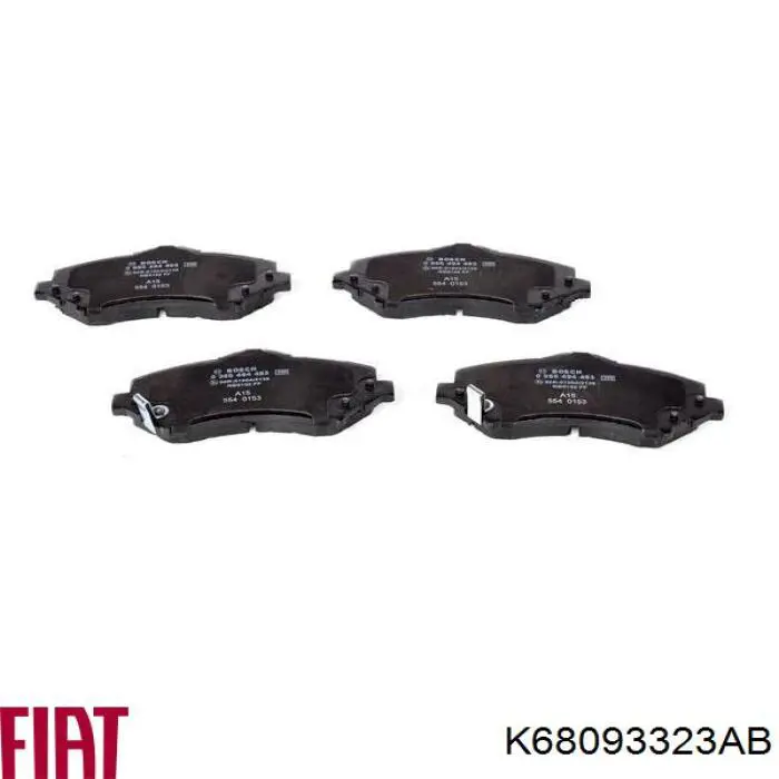 Klocki hamulcowe przednie tarczowe Fiat/Alfa/Lancia K68093323AB cena, od 29,00 USD