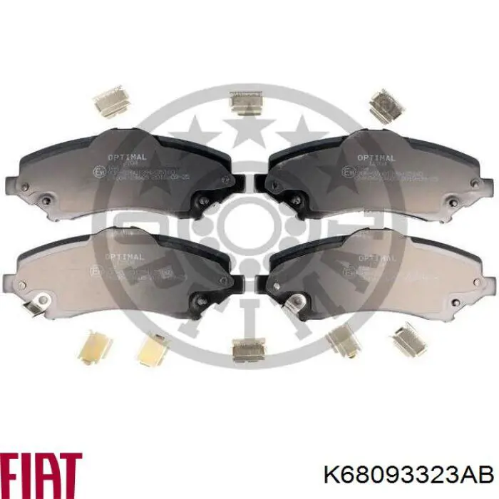 K68093323AB Fiat/Alfa/Lancia Klocki hamulcowe przednie tarczowe