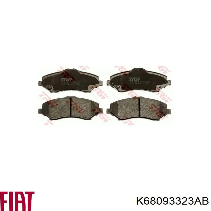 Klocki hamulcowe przednie tarczowe Fiat/Alfa/Lancia K68093323AB cena, od 33,78 USD