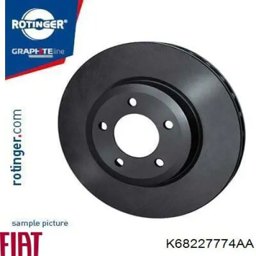 Do koszyka K68227774AA Fiat/Alfa/Lancia Tarcza hamulcowa przednia