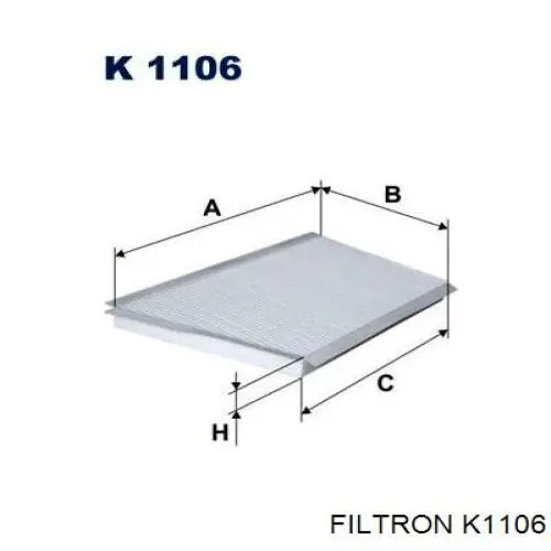 Filtr kabiny Filtron K1106 cena, od 11,33 USD