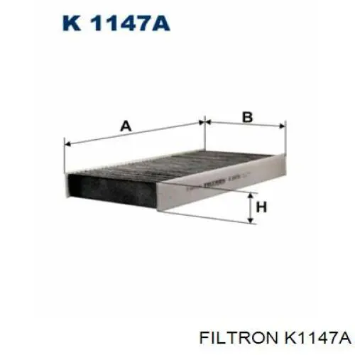 Do koszyka K1147A Filtron Filtr kabiny