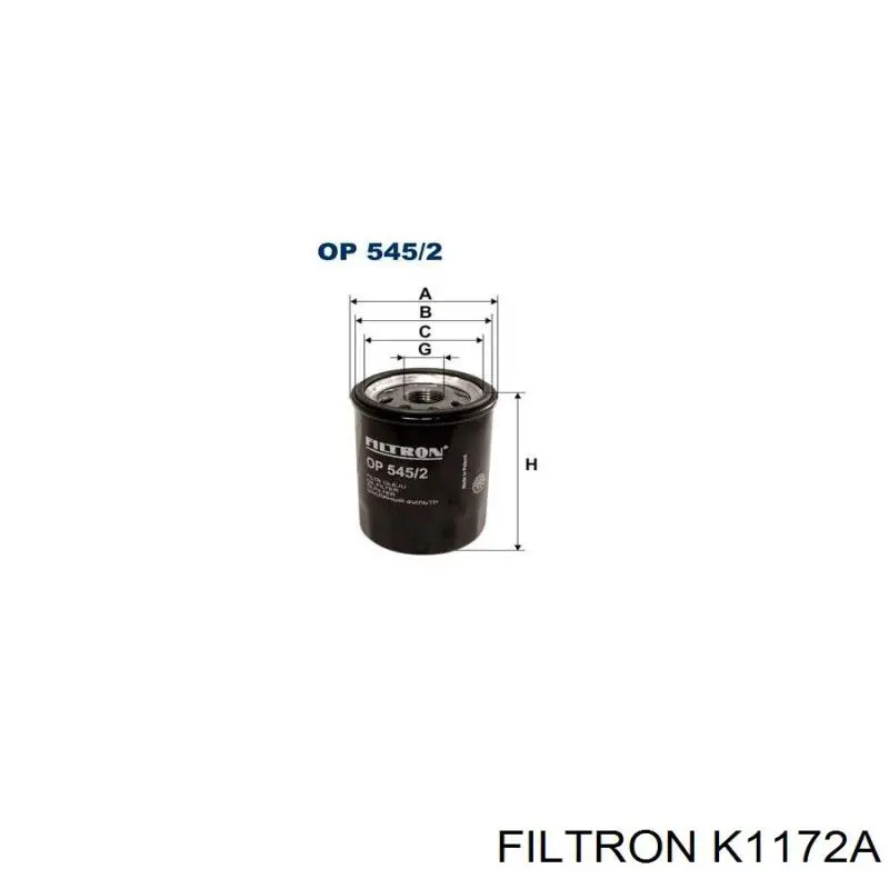 Do koszyka K1172A Filtron Filtr kabiny
