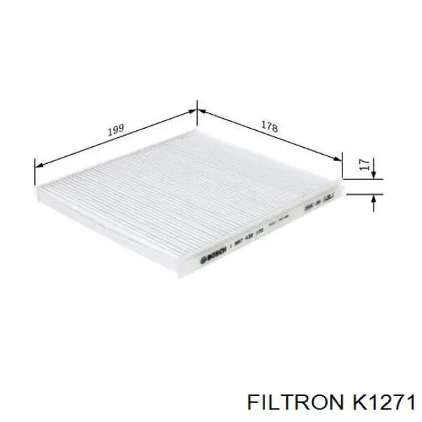 Do koszyka K1271 Filtron Filtr kabiny