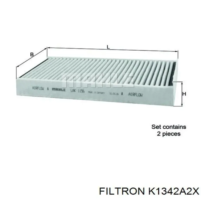 Filtr kabiny Filtron K1342A2X cena, od 17,20 USD