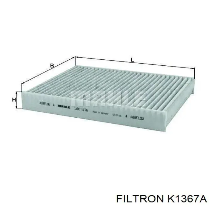 Do koszyka K1367A Filtron Filtr kabiny