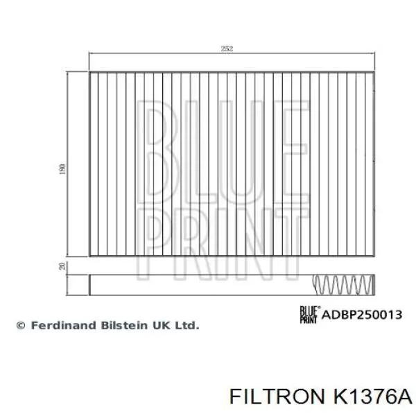 Filtr kabiny Filtron K1376A cena, od 12,96 USD