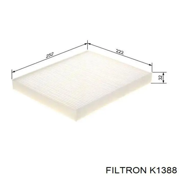 Do koszyka K1388 Filtron Filtr kabiny
